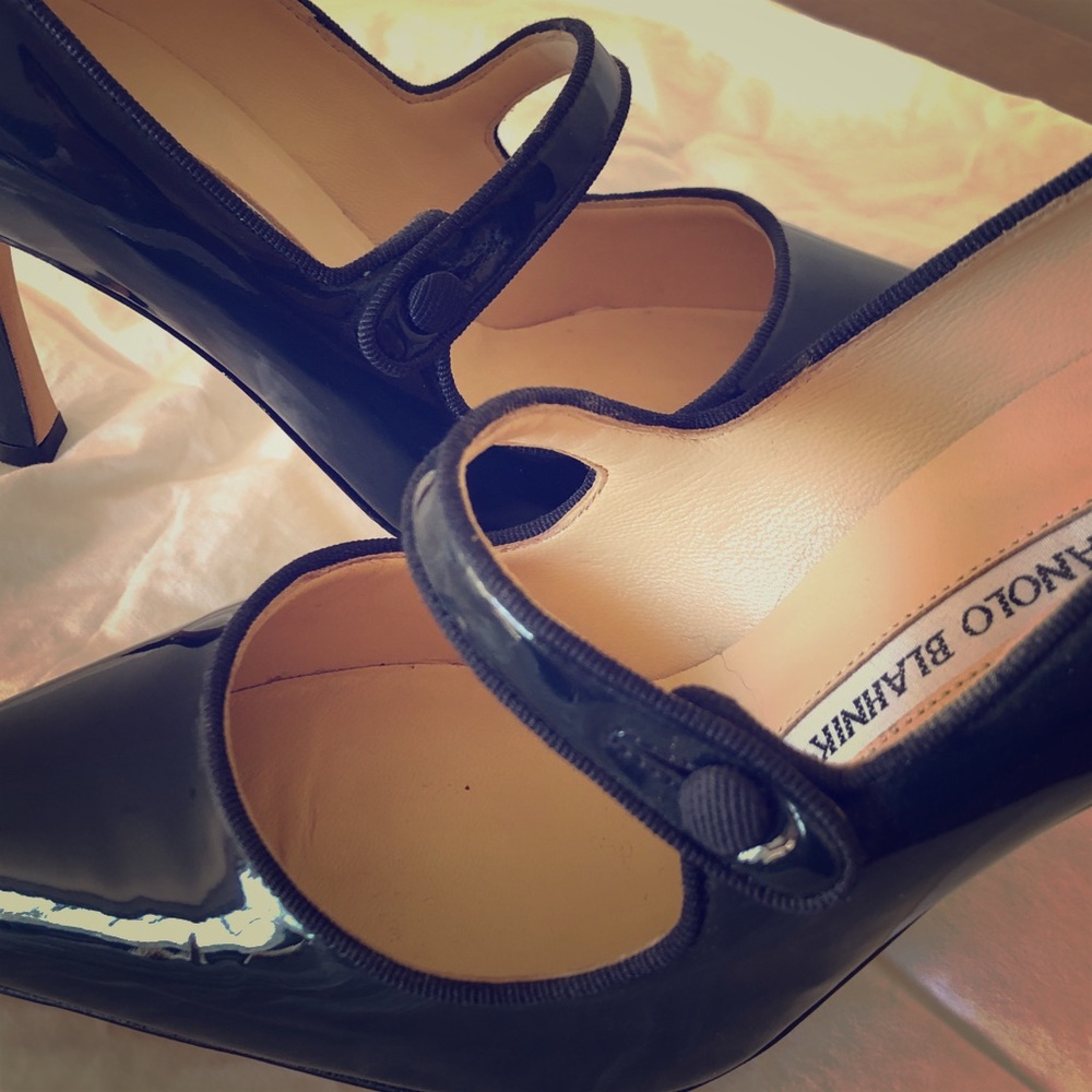Manolo Blahnik ‘Campari’ High Heel Mary-Jane
